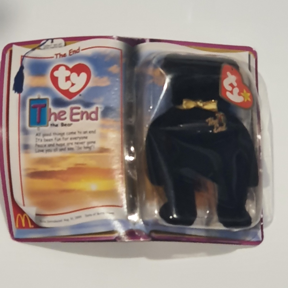 McDonalds TY - THE END THE BEAR Teenie‎ Beanie Baby RARE Retired 1999 Millennium